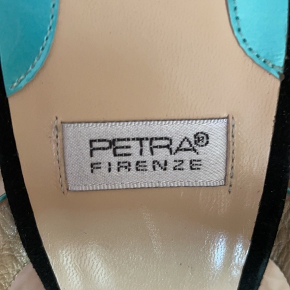 PETRA FIRENZE Black Suede Leopard Strappy Heels - Picture 2 of 6